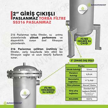 25 Bar Bas�nca Dayan�kl� SS316 Torba Filtre 2'' DN50 ( Bag Filtre -Gaf Filtre)