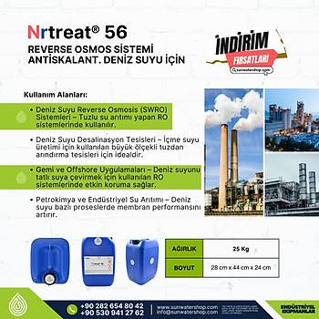 Reverse Osmoz Sistemi Antiskalant ( Deniz Suyu in )