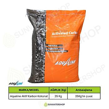 Aqualine Aktif Karbon Coconut 25 kg(Hindistan Cevizi Kabuklu)