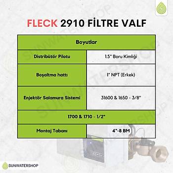 Fleck 2910 Filtre Valf