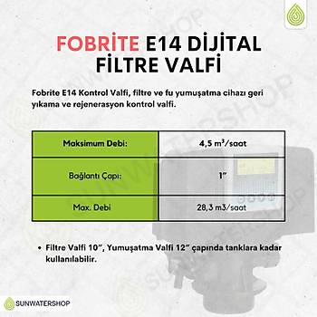 Fobrite E14 Dijital Filtre Valfi