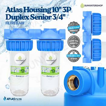 Atlas Housing 10'' 3P Duplex Senior 3/4'' Filtre Kab�