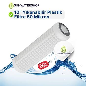 10'' Ykanabilir Plastik Filtre 50 Mikron