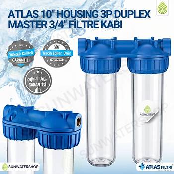 Atlas Housing 10'' 3P Duplex Master 3/4'' Filtre Kab�