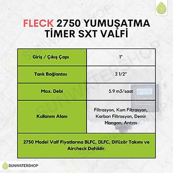 Fleck 2750 Yumu�atma 1600 Timer SXT Valfi