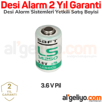 Desi Alarm Kablosuz Dedektör için Lithium Pil 3.6 V Pil 1/2AA