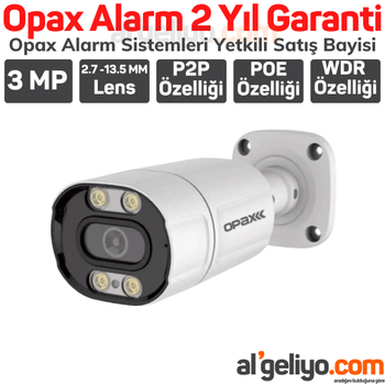 3MP IP POE'LÝ 4 Warm Light Full Color 4 MM Bullet Kamera OPAX-2001P-W