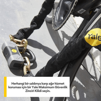 Yale Zincir Asma Kilitli Bisiklet Kilidi 1800mm - YCL3/10/180/1