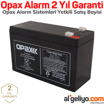 Opax Alarm Akü 12 Volt 7 A Bakýmsýz Kuru Akü AK-7A