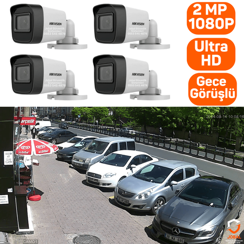 Hikvision 4 l Kamera Seti Bullet Kamera Gvenlik Sistemleri