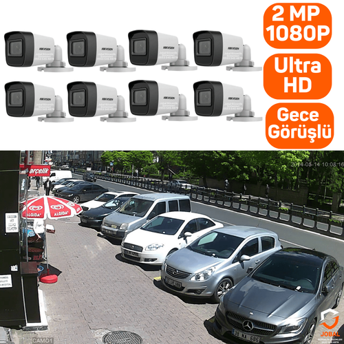 Hikvision 8 li Kamera Seti Bullet Kamera Gvenlik Sistemleri