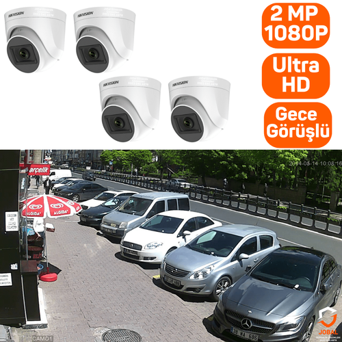 Hikvision 4 l Kamera Seti Dome Kamera Gvenlik Sistemleri