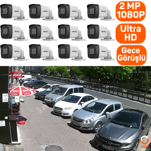 Hikvision 12 li Kamera Seti Bullet Kamera Gvenlik Sistemleri