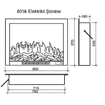 80 cm Elektrikli mine Metal ereve (Isl, Ses Efektli)