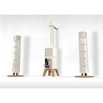 Thermo Stack Kalorifer Sistemli Seramik Odun Sobas