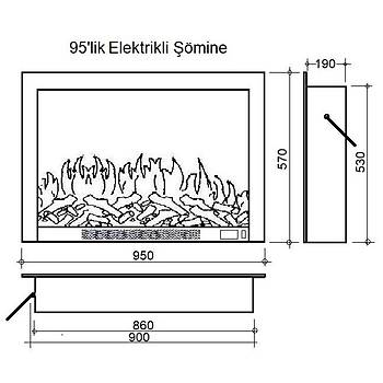 95 cm Elektrikli mine Metal ereve (Isl, Ses Efektli)