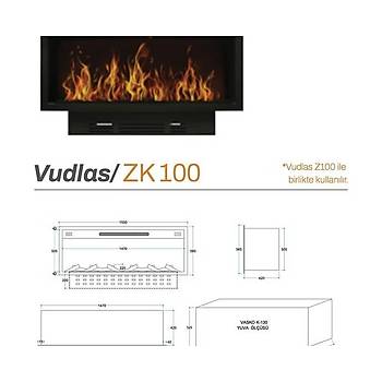 100 cm 3 Boyutlu Elektrikli mine (Odunsuz ,Isl, Ses Efektli)