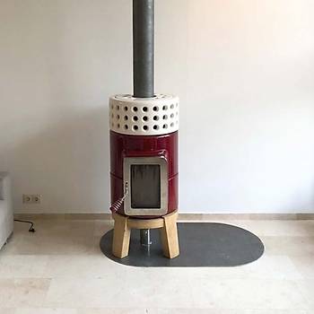 Round Stack Wood Seramik Odun Sobas