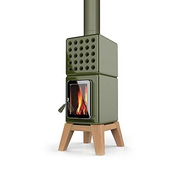 Cubi Stack Wood Seramik Odun Sobas