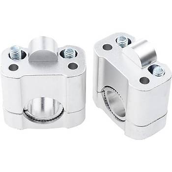 430 2 Para Motosiklet Gidon Ykselticil 22 mm. 28 mm Nikel Takm