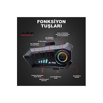 Jk-700 Jiekai Intercom Motosiklet Kask Kulaklk Interkom Tm Kasklara Uyumludur Ikl Mekanizma
