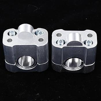 430 2 Para Motosiklet Gidon Ykselticil 22 mm. 28 mm Nikel Takm