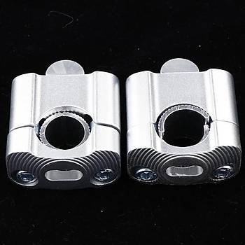 430 2 Para Motosiklet Gidon Ykselticil 22 mm. 28 mm Nikel Takm