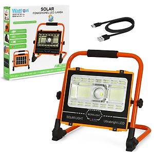 Watton WT-734 P70 LED Solar Panel �arjl� Ta��nabilir Projekt�r (176 SMD + Yan LED)