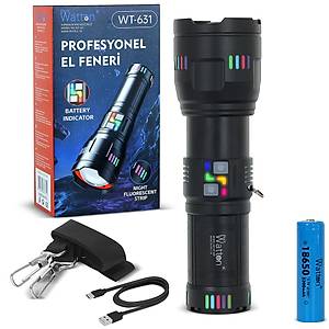 LAZER ETK�L� PROFESYONEL EL FENER� WATTON WT-631- 30,000 L�MEN