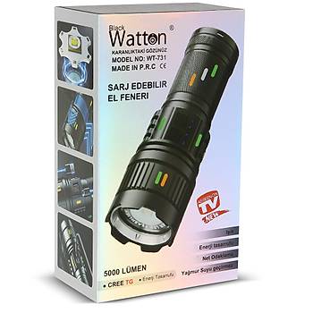 5000 L�MEN CREE TG LED �ARJ G�STERGEL� EL FENER� WATTON WT-731