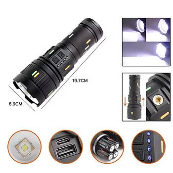 5000 L�MEN CREE TG LED �ARJ G�STERGEL� EL FENER� WATTON WT-731