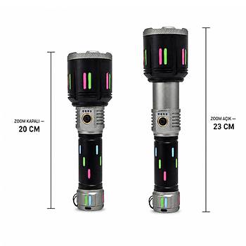 80W I�IK G�C� 20.000 L�MEN �ARJLI G�STERGEL� EL FENER� WT-728