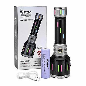 80W I�IK G�C� 20.000 L�MEN �ARJLI G�STERGEL� EL FENER� WT-728