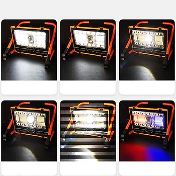 Watton WT-734 P70 LED Solar Panel �arjl� Ta��nabilir Projekt�r (176 SMD + Yan LED)