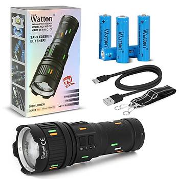 5000 L�MEN CREE TG LED �ARJ G�STERGEL� EL FENER� WATTON WT-731
