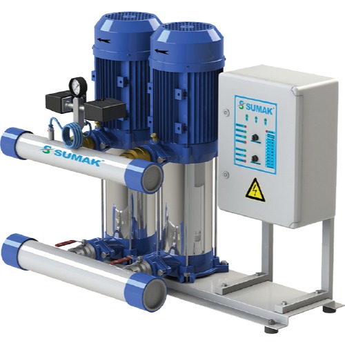 SUMAK SHM12B-220/4 Emişli Hidrofor Çift Pompalı Monofaze 220V