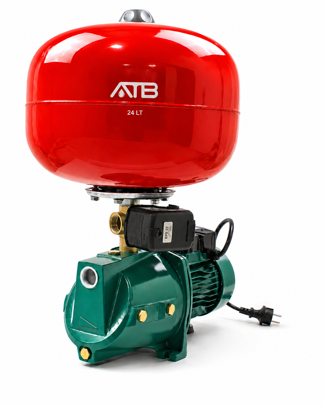 1 HP Hidrofor Pompa 24 LT Tanklı JET100L  Ev, Villa ve Bahçe İçin