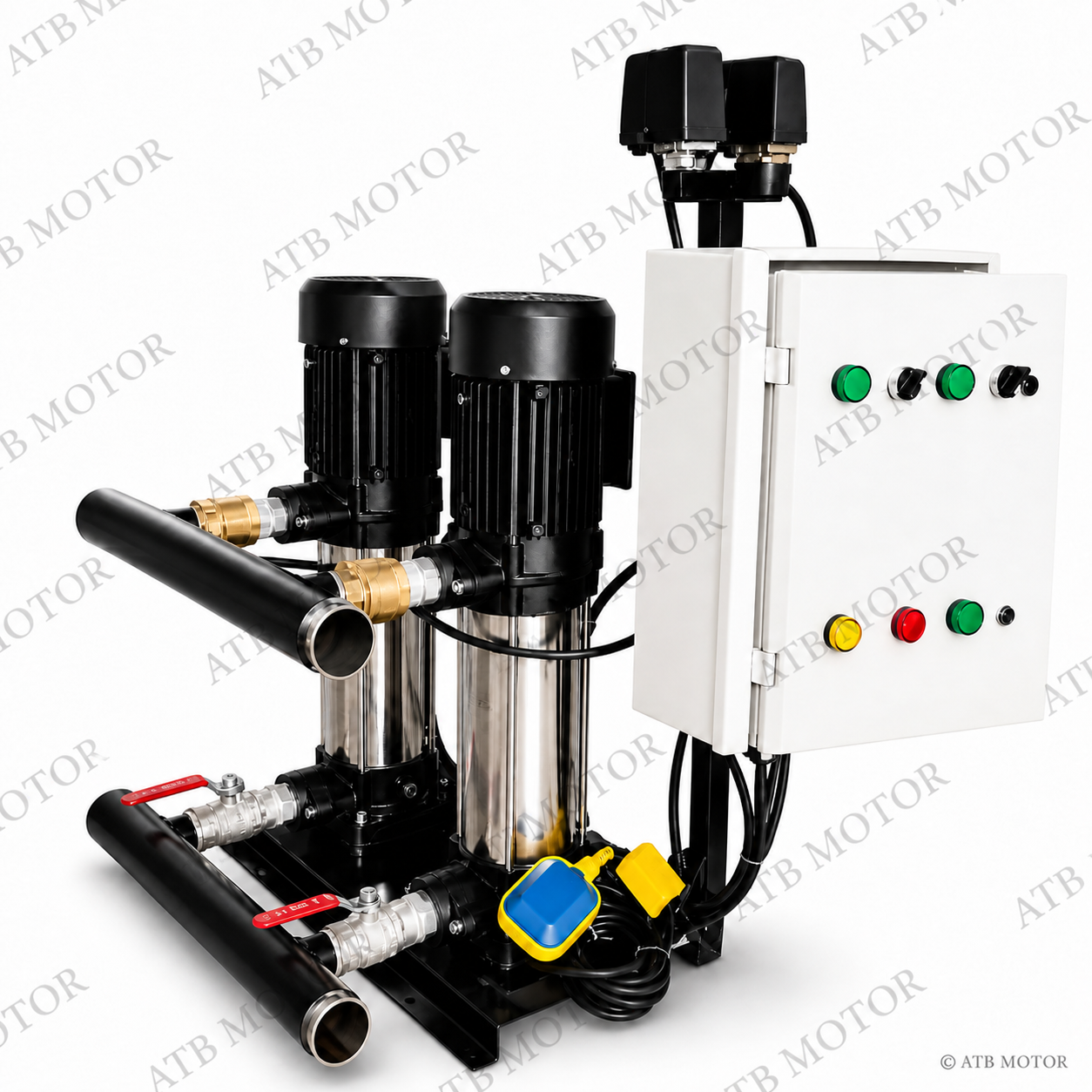 YILDIZSU HMC-8VF TF 2x4 HP 380 V Dik Milli Çok Kademeli Çift Pompalı Paket Hidrofor