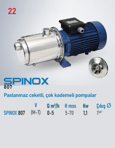 STAR POMPA SPINOX 807 M Santrifüj Pompa