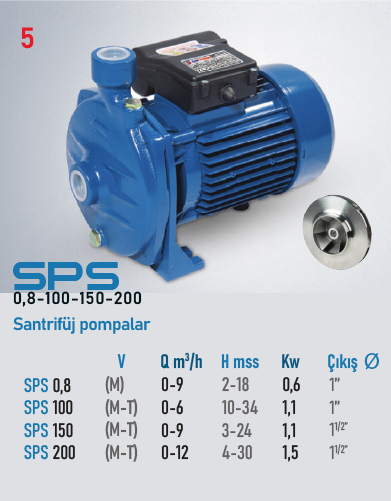STAR POMPA SPS 100 M Santrifüj Pompa