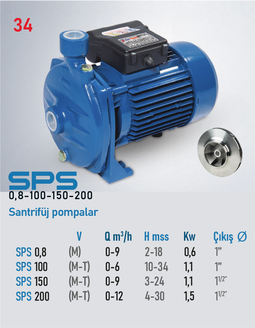 STAR POMPA SPS 0.8 M Santrifüj Pompa