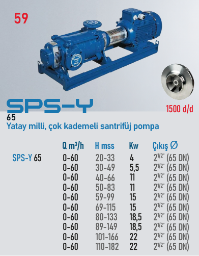 STAR POMPA SPS-Y 65 4kW 2 KADEMELİ Santrifüj Pompa