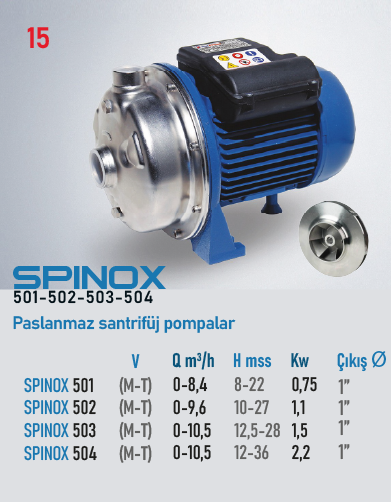 STAR POMPA SPINOX 501 M Santrifüj Pompa