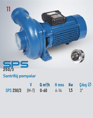 STAR POMPA SPS 250/3 T Santrifüj Pompa