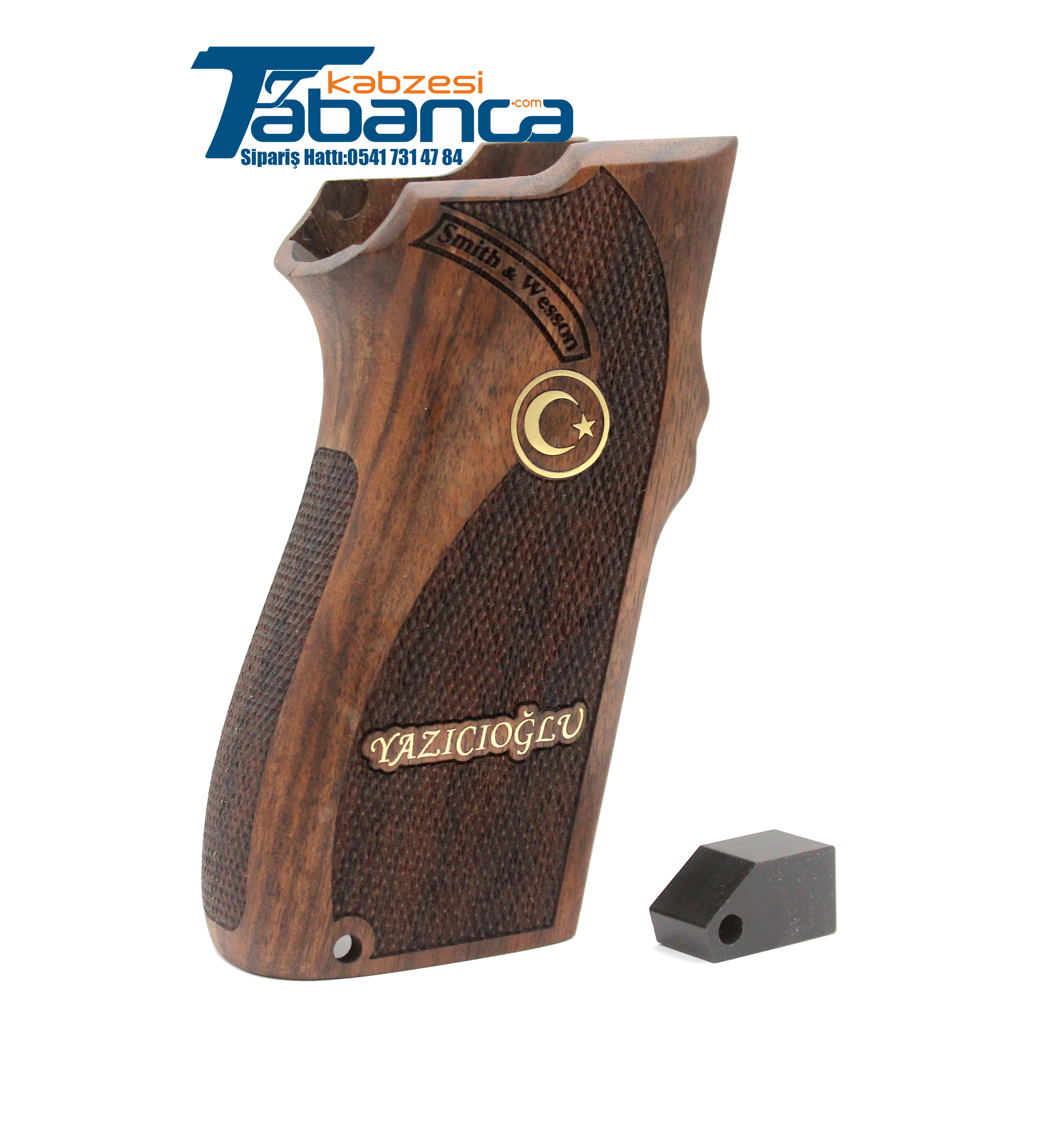 Smith Wesson 5906 Özel Tasarım Ceviz Ahşap Kabze