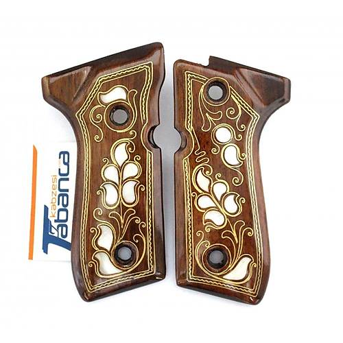 Beretta F-92 Sedef İşlemeli Kabzesi