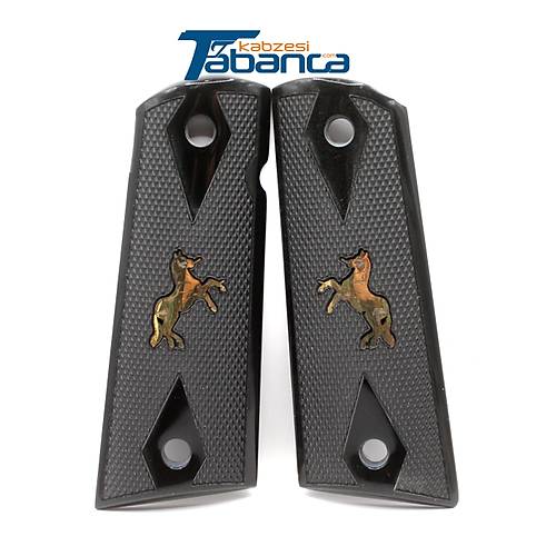 Colt 1911 Siyah Pleksi Kabze - Sar� At Logolu
