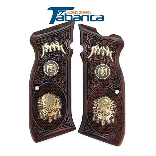 Sars�lmaz K11 Uyumlu Pirin� Logolu Ceviz Tabanca Kabzesi