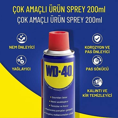 WD-40 Pas S�k�c� ve Genel Ya�lay�c� Sprey 200 ml