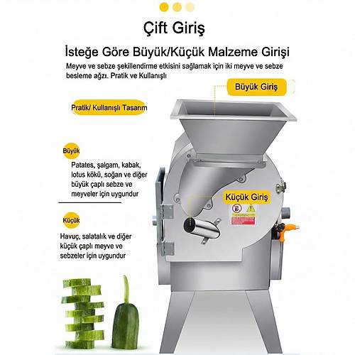 Dalle YQC-180 End�striyel Meyve Sebze Dilimleme Makinas�